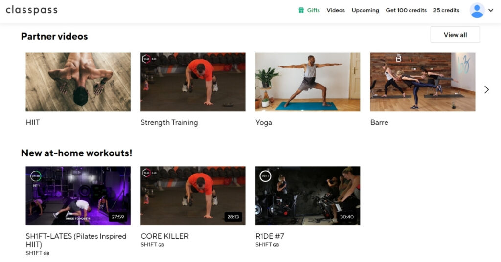 Класспасс для домашних тренировок