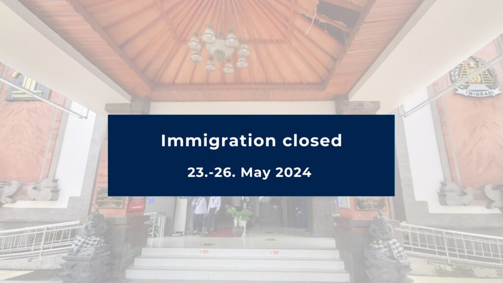 Le bureau de l'immigration est fermé du 23 au 26 mai